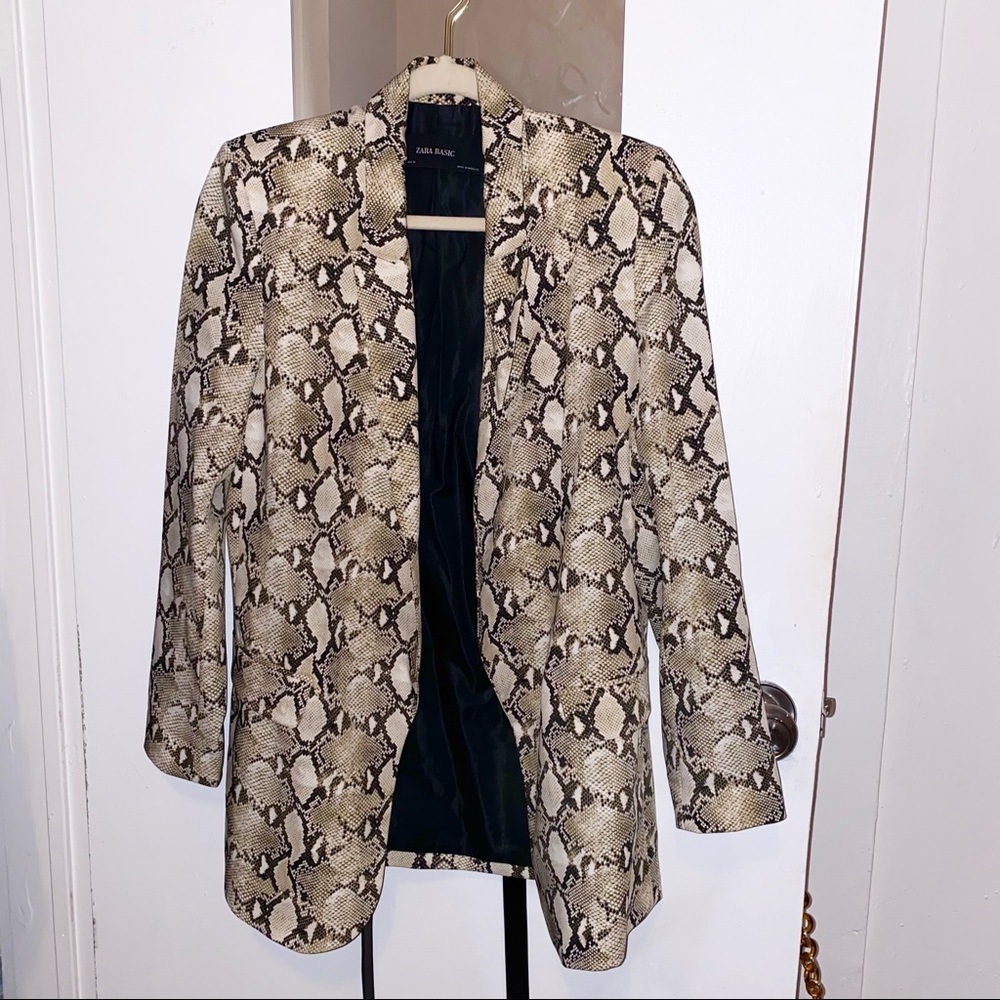 ZARA Snake skin blazer